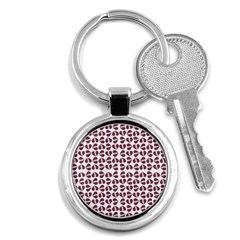 Love In Pieces Print Pattern Design Key Chain (round)