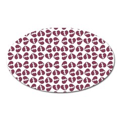 Love In Pieces Print Pattern Design Oval Magnet by dflcprintsclothing