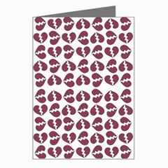 Love In Pieces Print Pattern Design Greeting Cards (pkg Of 8)