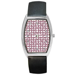 Love In Pieces Print Pattern Design Barrel Style Metal Watch by dflcprintsclothing