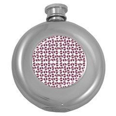 Love In Pieces Print Pattern Design Round Hip Flask (5 Oz) by dflcprintsclothing