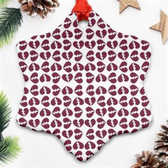 Love In Pieces Print Pattern Design Ornament (snowflake)