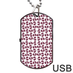 Love In Pieces Print Pattern Design Dog Tag Usb Flash (one Side) by dflcprintsclothing