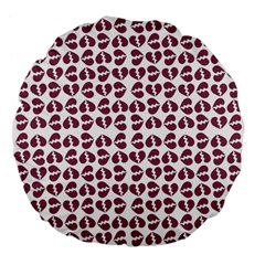 Love In Pieces Print Pattern Design Large 18  Premium Flano Round Cushions by dflcprintsclothing