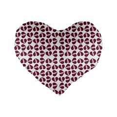 Love In Pieces Print Pattern Design Standard 16  Premium Flano Heart Shape Cushions by dflcprintsclothing