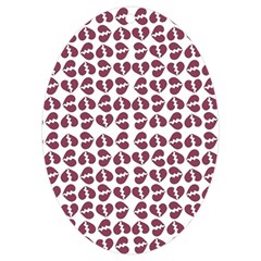 Love In Pieces Print Pattern Design Uv Print Acrylic Ornament Oval by dflcprintsclothing