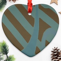 Earthbound Geometry Print Ornament (heart)