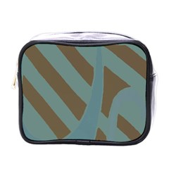 Earthbound Geometry Print Mini Toiletries Bag (one Side)