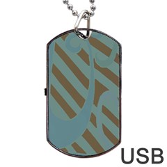 Earthbound Geometry Print Dog Tag Usb Flash (one Side) by dflcprintsclothing