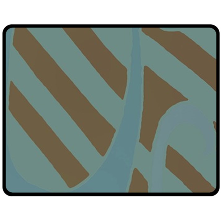 Earthbound Geometry Print Two Sides Fleece Blanket (Medium)