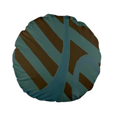 Earthbound Geometry Print Standard 15  Premium Flano Round Cushions