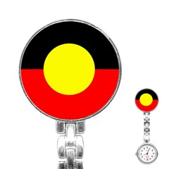 Aboriginal Flag On Stainless Steel Nurses Watch by ZenadthKesAcademy2024