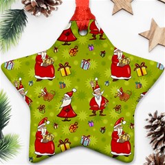 Background With Santa Claus, Christmas Decorations Ornament (star)