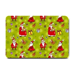 Background With Santa Claus, Christmas Decorations Small Doormat by kyorashop23