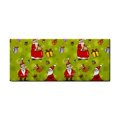 Background With Santa Claus, Christmas Decorations Hand Towel by kyorashop23