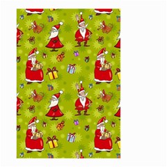 Background With Santa Claus, Christmas Decorations Small Garden Flag (two Sides) by kyorashop23