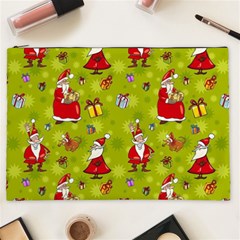 Background With Santa Claus, Christmas Decorations Cosmetic Bag (xxl) by kyorashop23