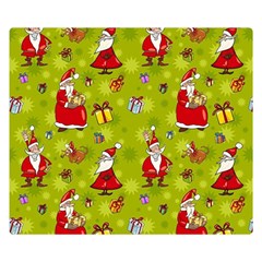 Background With Santa Claus, Christmas Decorations Two Sides Premium Plush Fleece Blanket (kids Size) by kyorashop23