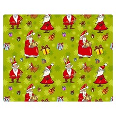 Background With Santa Claus, Christmas Decorations Two Sides Premium Plush Fleece Blanket (teen Size) by kyorashop23