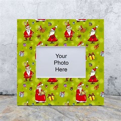 Background With Santa Claus, Christmas Decorations White Box Photo Frame 4  X 6  by kyorashop23