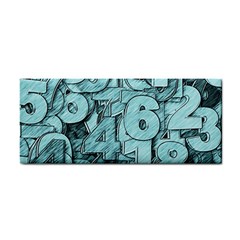 Blue Digits Background, Artwork, Numbers Hand Towel