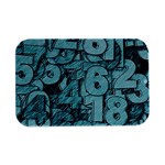 Blue Digits Background, Artwork, Numbers Open Lid Metal Box (Silver)   Front