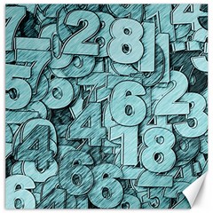 Blue Digits Background, Artwork, Numbers Canvas 16  X 16  by kyorashop23