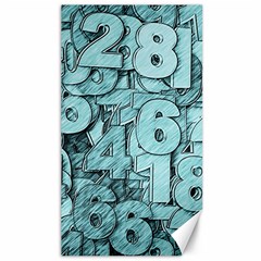 Blue Digits Background, Artwork, Numbers Canvas 40  X 72  by kyorashop23