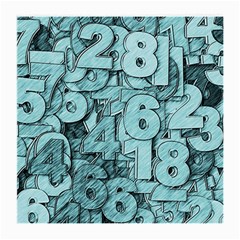 Blue Digits Background, Artwork, Numbers Medium Glasses Cloth (2 Sides) by kyorashop23