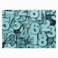 Blue Digits Background, Artwork, Numbers Large Glasses Cloth (2 Sides) by kyorashop23