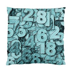 Blue Digits Background, Artwork, Numbers Standard Cushion Case (two Sides) by kyorashop23