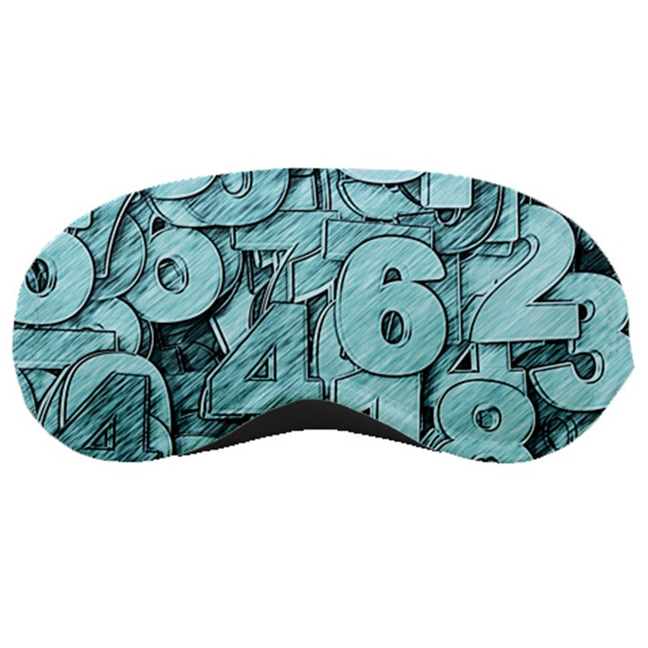 Blue Digits Background, Artwork, Numbers Sleep Mask