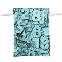 Blue Digits Background, Artwork, Numbers Lightweight Drawstring Pouch (xl) by kyorashop23