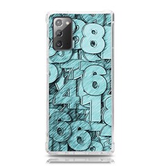 Blue Digits Background, Artwork, Numbers Samsung Galaxy Note 20 Tpu Uv Case by kyorashop23