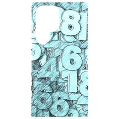 Blue Digits Background, Artwork, Numbers Samsung Galaxy S24 Ultra 6 9 Inch Black Tpu Uv Case