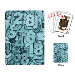 Blue Digits Background, Artwork, Numbers Playing Cards Single Design (rectangle)