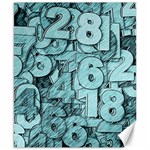 Blue Digits Background, Artwork, Numbers Canvas 8  x 10  8.15 x9.66  Canvas - 1