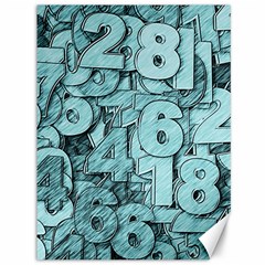 Blue Digits Background, Artwork, Numbers Canvas 36  X 48  by kyorashop23