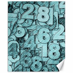 Blue Digits Background, Artwork, Numbers Canvas 11  X 14  by kyorashop23