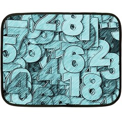 Blue Digits Background, Artwork, Numbers Two Sides Fleece Blanket (mini) by kyorashop23