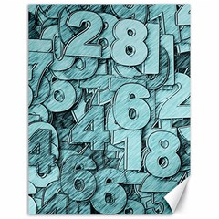 Blue Digits Background, Artwork, Numbers Canvas 18  X 24  by kyorashop23