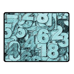 Blue Digits Background, Artwork, Numbers Two Sides Fleece Blanket (small) by kyorashop23