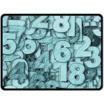 Blue Digits Background, Artwork, Numbers Two Sides Fleece Blanket (Large) 80 x60  Blanket Front