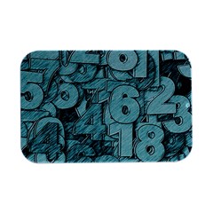 Blue Digits Background, Artwork, Numbers Open Lid Metal Box (silver)   by kyorashop23