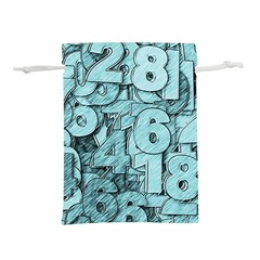 Blue Digits Background, Artwork, Numbers Lightweight Drawstring Pouch (s) by kyorashop23