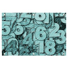 Blue Digits Background, Artwork, Numbers Banner And Sign 6  X 4 