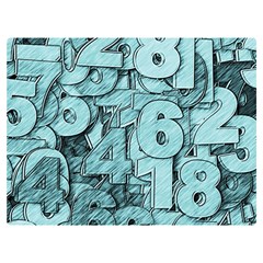 Blue Digits Background, Artwork, Numbers Two Sides Premium Plush Fleece Blanket (baby Size) by kyorashop23