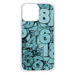 Blue Digits Background, Artwork, Numbers Iphone 13 Pro Max Tpu Uv Print Case by kyorashop23