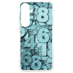 Blue Digits Background, Artwork, Numbers Samsung Galaxy S24 Ultra 6 9 Inch Tpu Uv Case by kyorashop23