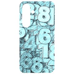 Blue Digits Background, Artwork, Numbers Samsung Galaxy S24 6 2 Inch Black Tpu Uv Case